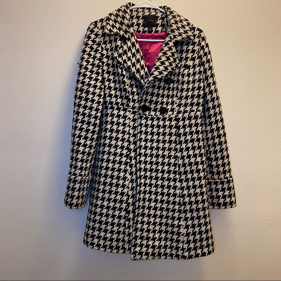 Express Jackets & Blazers - Express Black & White Wool Pea Coat Size Medium